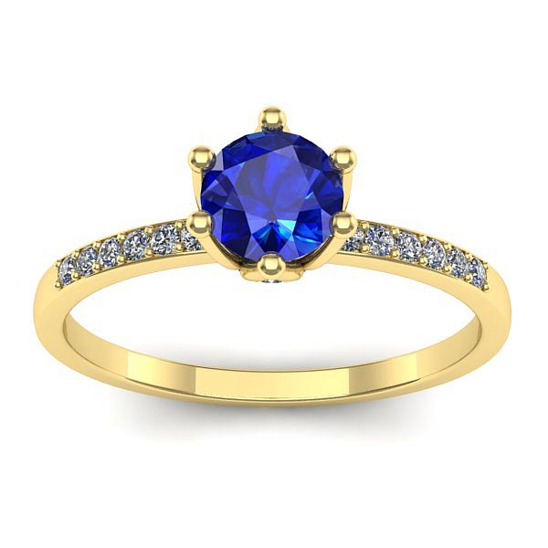 Inel cu safir rotund