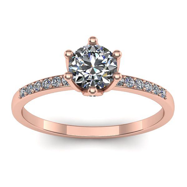 Inel de logodna cu diamant de laborator rotund