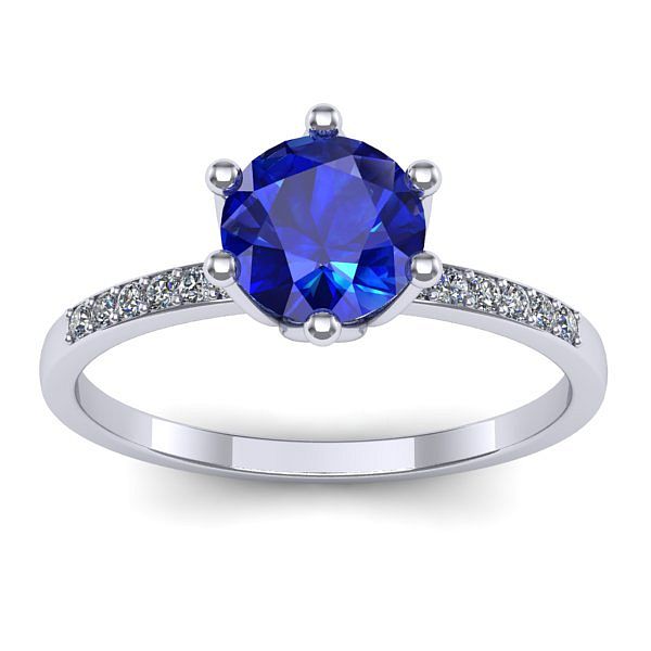 Inel cu safir rotund