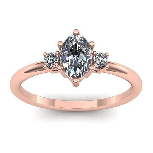 Inel logodna cu diamant de laborator oval
