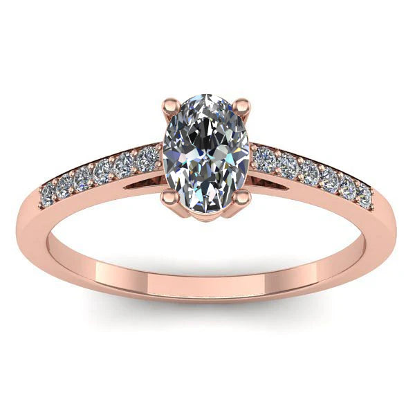 Inel logodna cu diamant de laborator oval