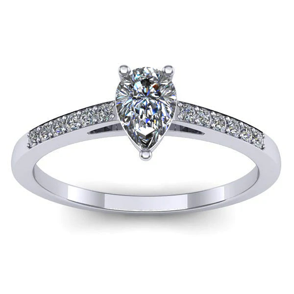 Inel de logodna cu diamant de laborator lacrima