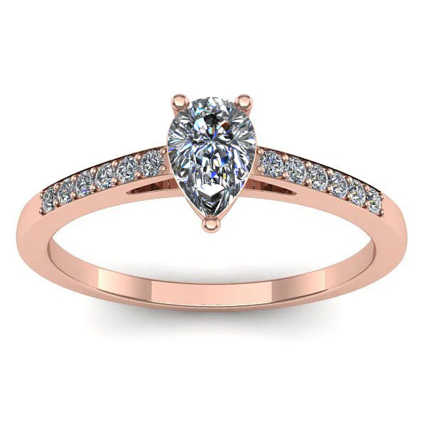 Inel de logodna cu diamant de laborator lacrima