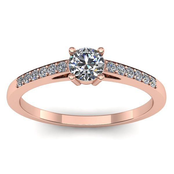 Inel de logodna cu diamant de laborator rotund