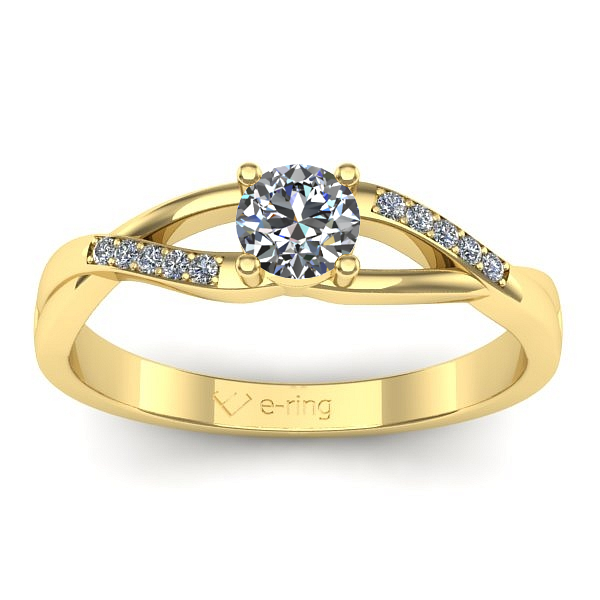 Inel de logodna cu diamant de laborator rotund