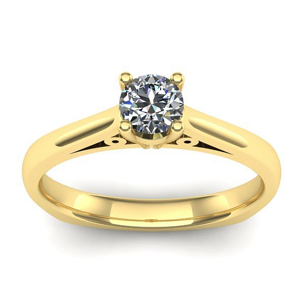 Inel cu diamant rotund
