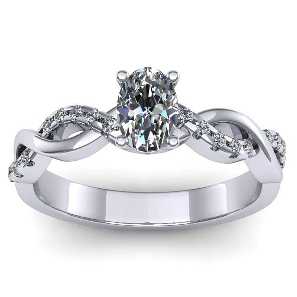 Inel de logodna cu diamant de laborator oval