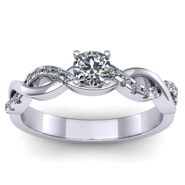 Inel cu diamant de laborator rotund