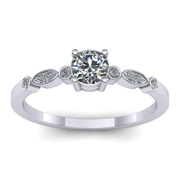 Inel de logodna cu diamant de laborator rotund