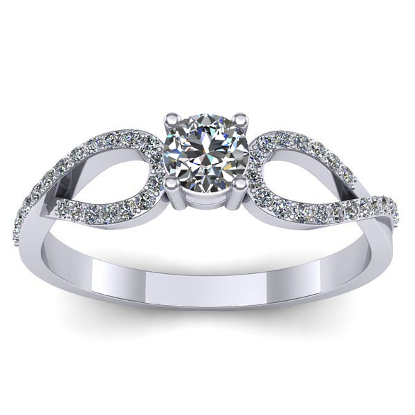 Inel de logodna cu diamant de laborator rotund