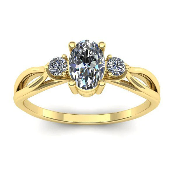 Inel de logodna cu diamant de laborator oval