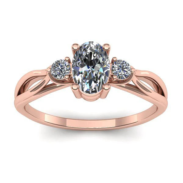 Inel de logodna cu diamant de laborator oval