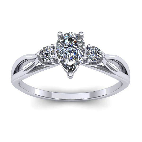 Inel de logodna cu diamant de laborator lacrima