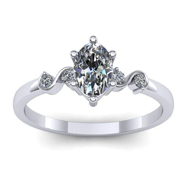 Inel de logodna cu diamant de laborator oval