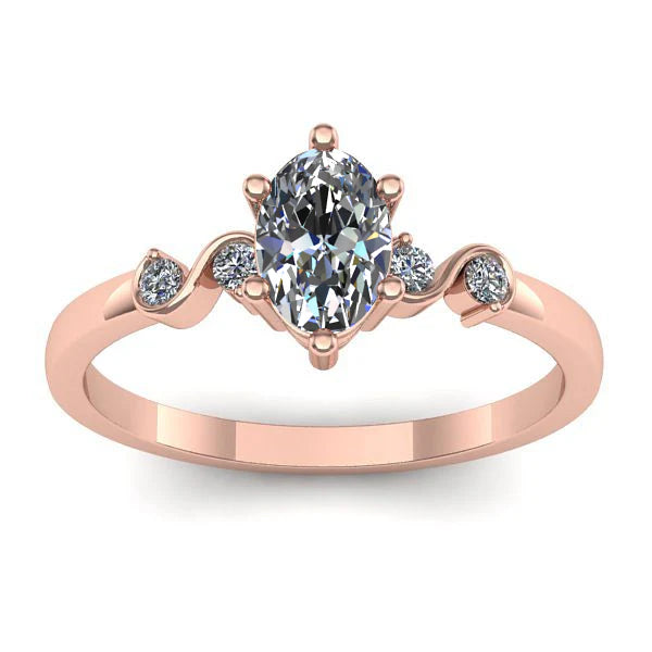 Inel logodna cu diamant de laborator oval