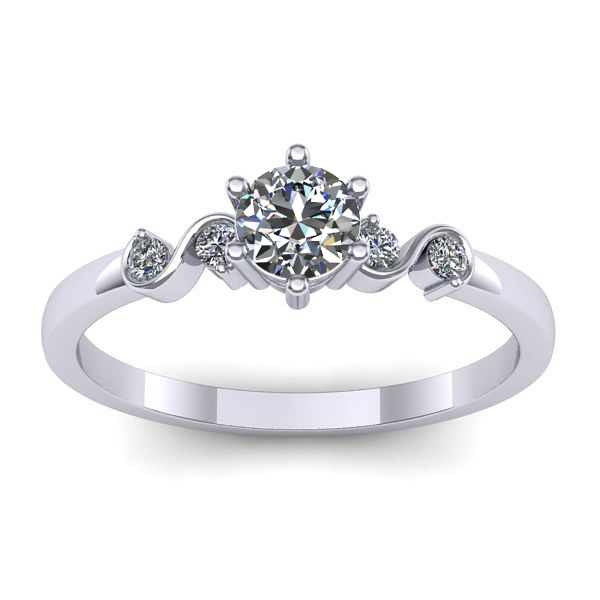 Inel logodna cu diamant de laborator rotund