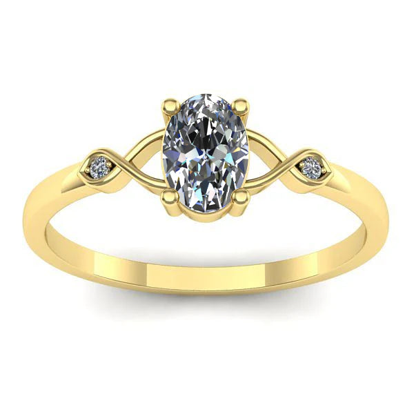 Inel de logodna cu diamant de laborator oval