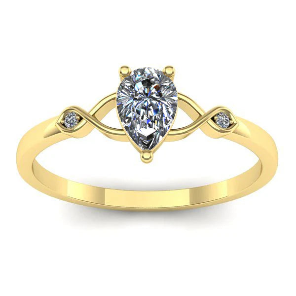 Inel de logodna cu diamant de laborator lacrima