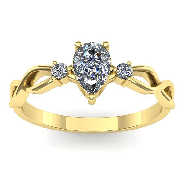 Inel de logodna cu diamant de laborator lacrima