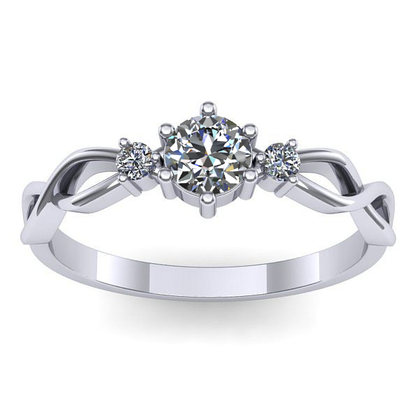 Inel de logodna cu diamant de laborator rotund