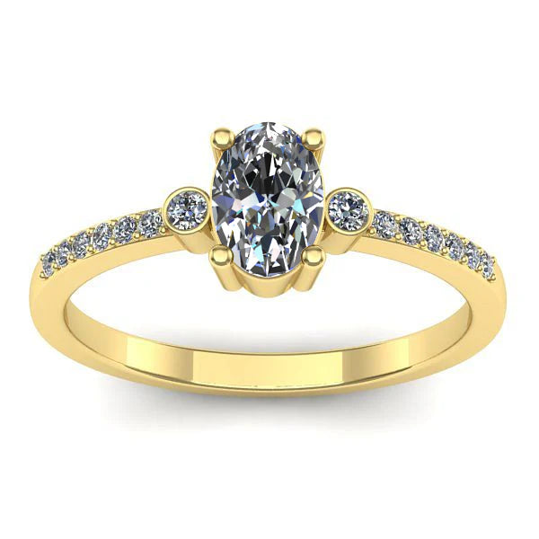Inel de logodna cu diamant de laborator oval