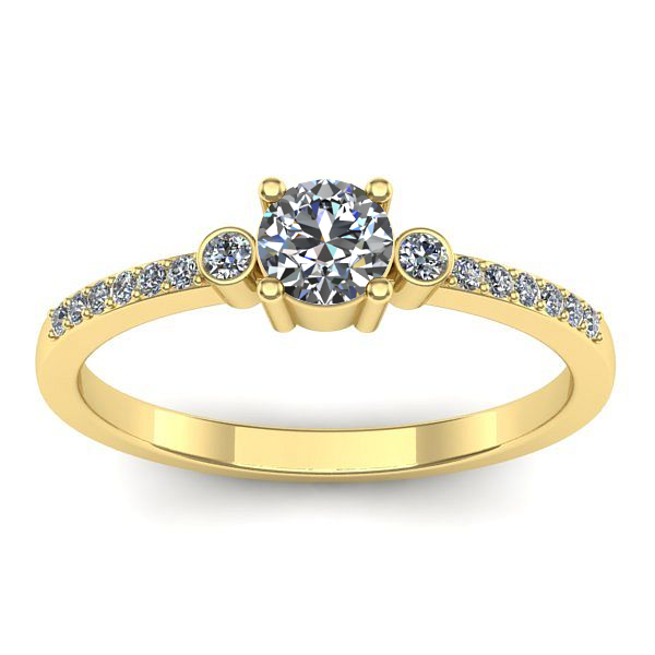 Inel logodna cu diamant de laborator rotund