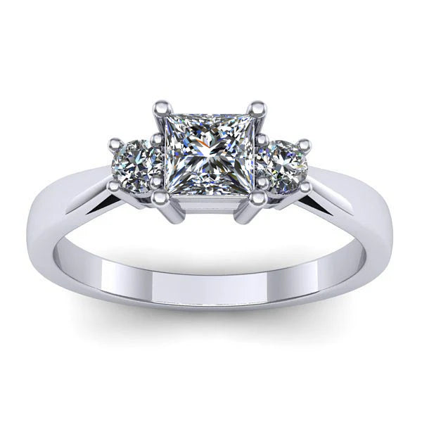 Inel logodna cu diamant de laborator patrat