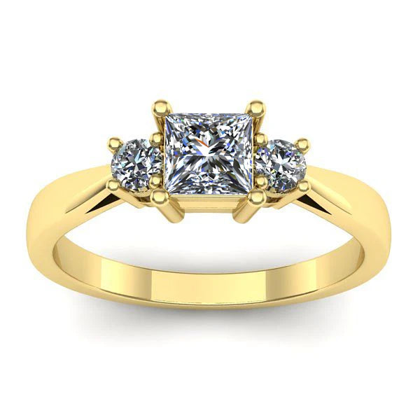 Inel de logodna cu diamant de laborator patrat