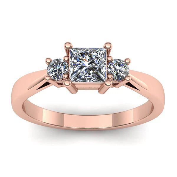 Inel logodna cu diamant de laborator patrat