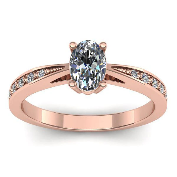 Inel de logodna cu diamant de laborator oval