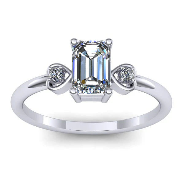 Inel de logodna cu diamant de laborator dreptunghiular