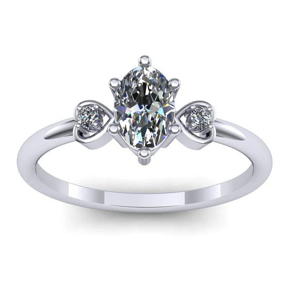 Inel logodna cu diamant de laborator oval