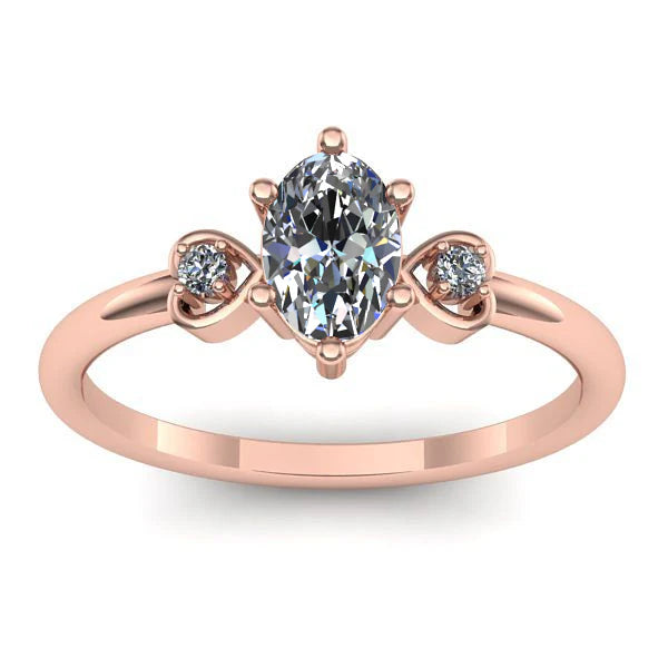 Inel de logodna cu diamant de laborator oval