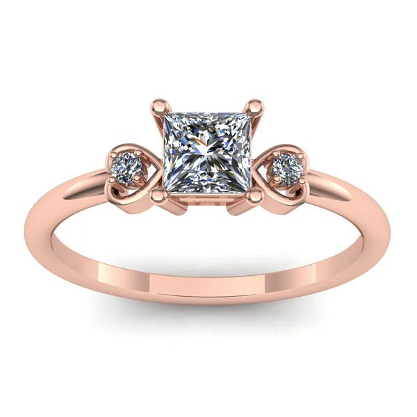 Inel logodna cu diamant de laborator patrat