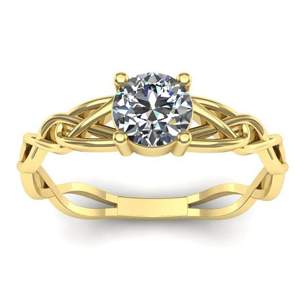 Inel de logodna cu diamant de laborator rotund