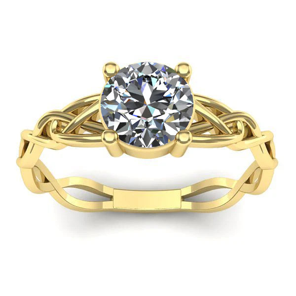 Inel de logodna cu diamant de laborator rotund