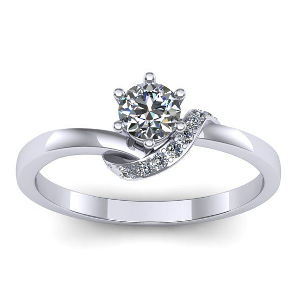 Inel logodna cu diamant de laborator rotund