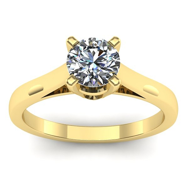 Inel de logodna cu diamant de laborator rotund