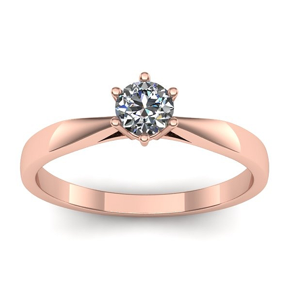 Inel de logodna cu diamant de laborator rotund