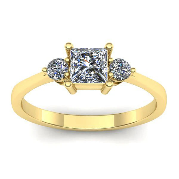 Inel de logodna cu diamant de laborator patrat