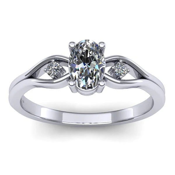 Inel de logodna cu diamant de laborator oval