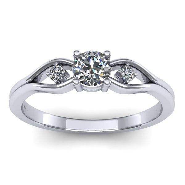 Inel de logodna cu diamant de laborator rotund