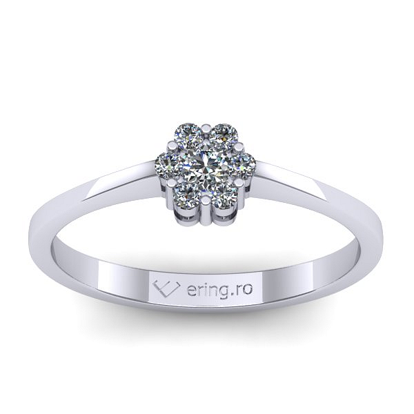 Inel logodna cu diamant rotund