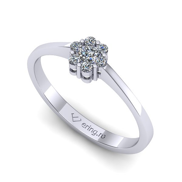 Inel din aur alb cu diamant