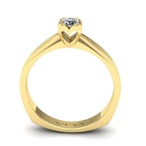 Inel logodna solitaire cu diamant