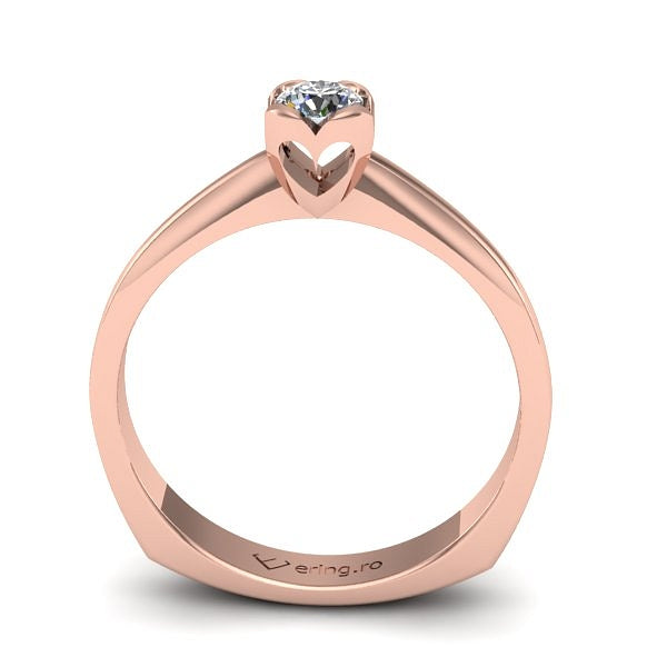 Inel logodna solitaire cu diamant
