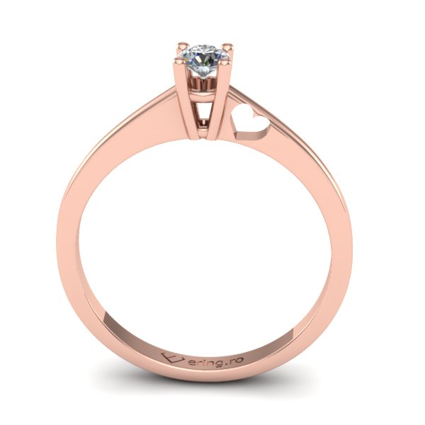 Inel logodna solitaire cu diamant