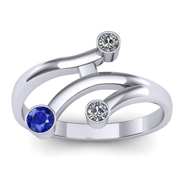 Inel cu safir rotund
