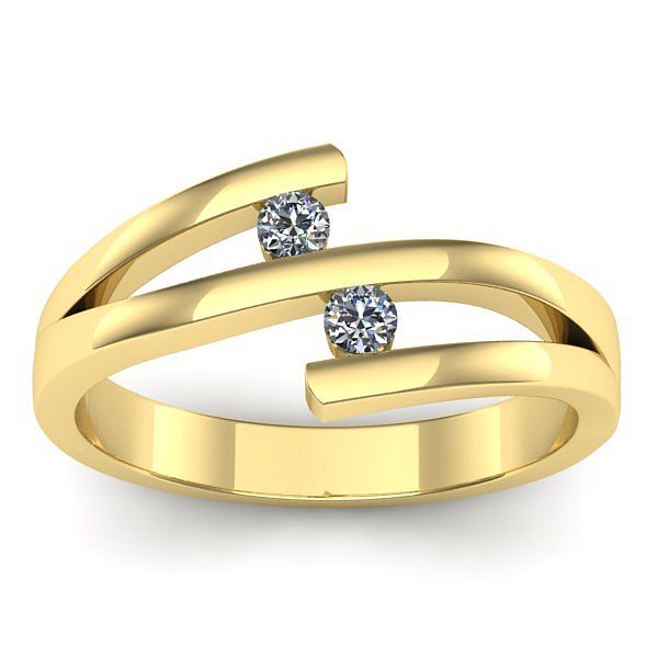 Inel cu diamant rotund