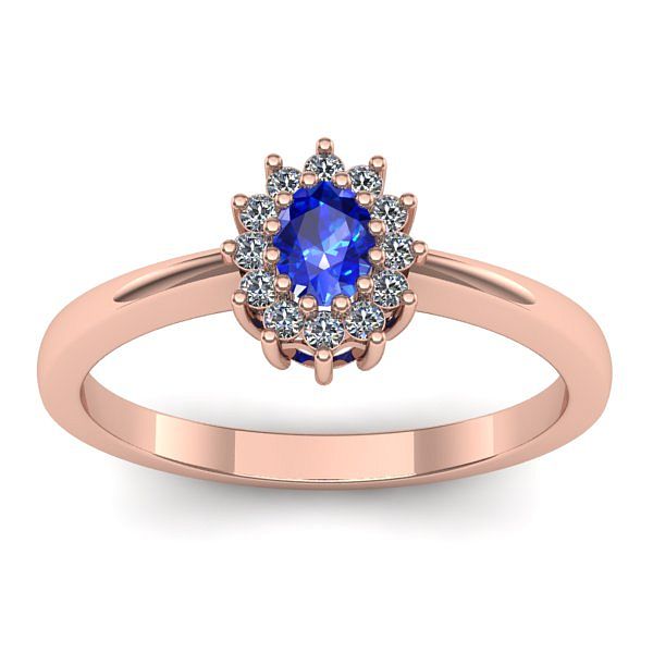 Inel cu safir oval